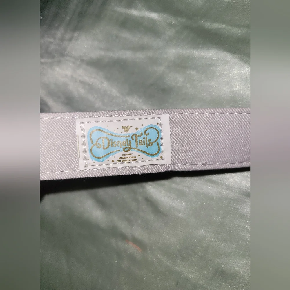 Disney tails adjustable large dog collar with removable mickey tie